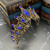 Regina's Tiara in Blue & Antique Gold