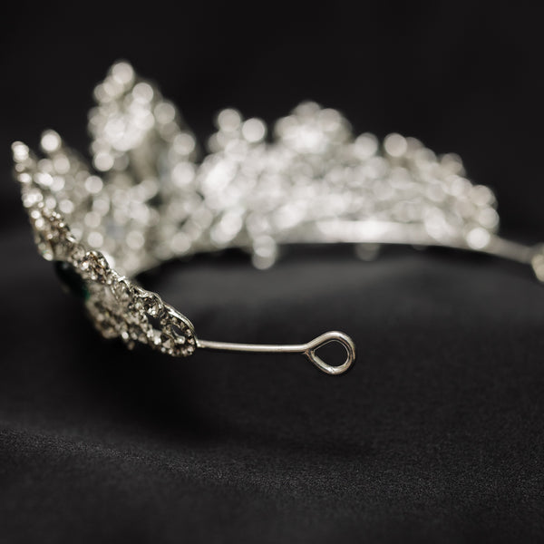 Imogen's Tiara in Green & Silver