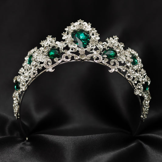 Imogen's Tiara in Green & Silver