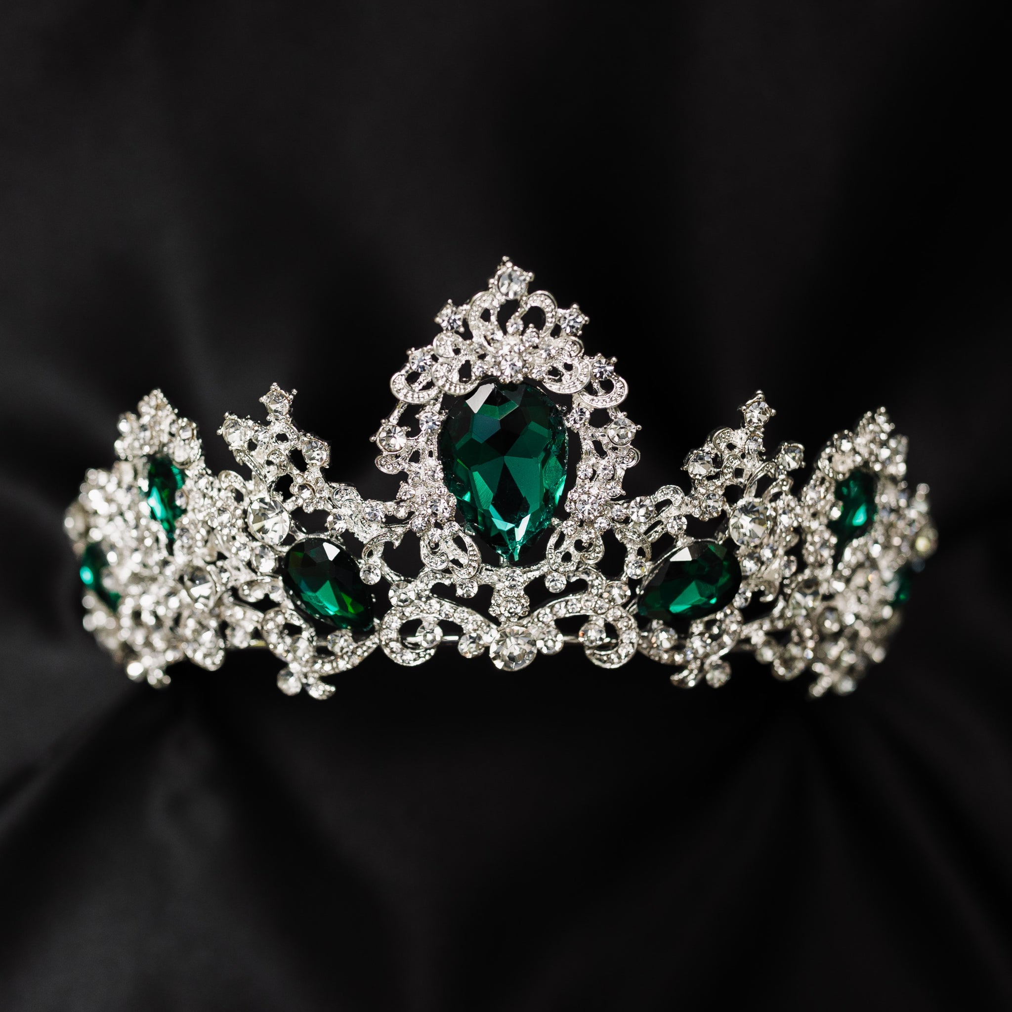Imogen's Tiara in Green & Silver