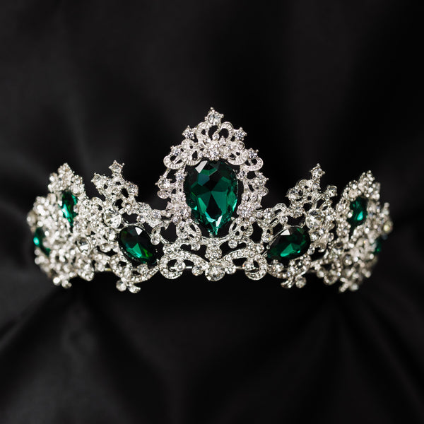 Imogen's Tiara in Green & Silver