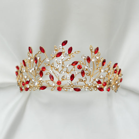 Ingrid's Tiara in Red & Gold
