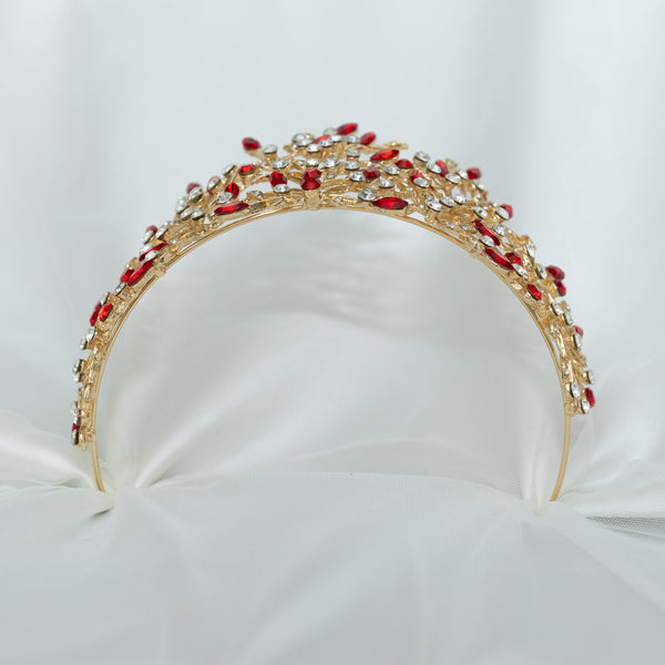 Ingrid's Tiara in Red & Gold