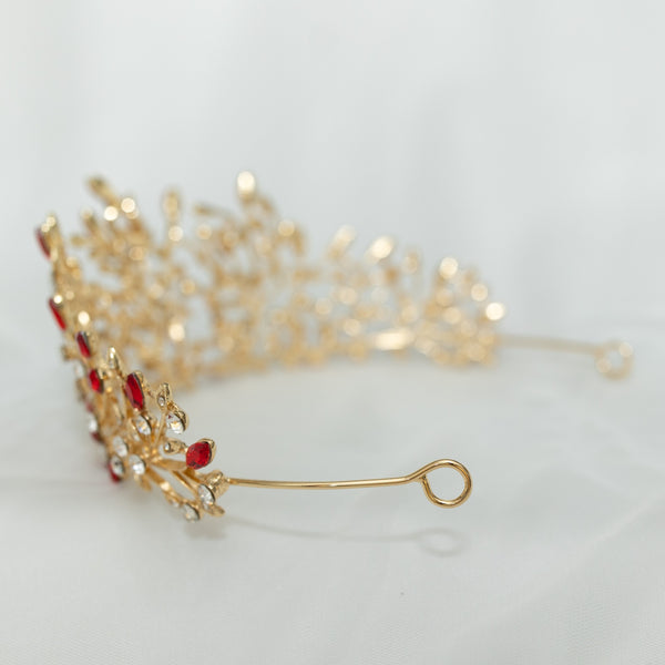 Ingrid's Tiara in Red & Gold