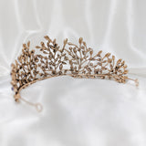 Ingrid Tiara in Blue & Antique Gold