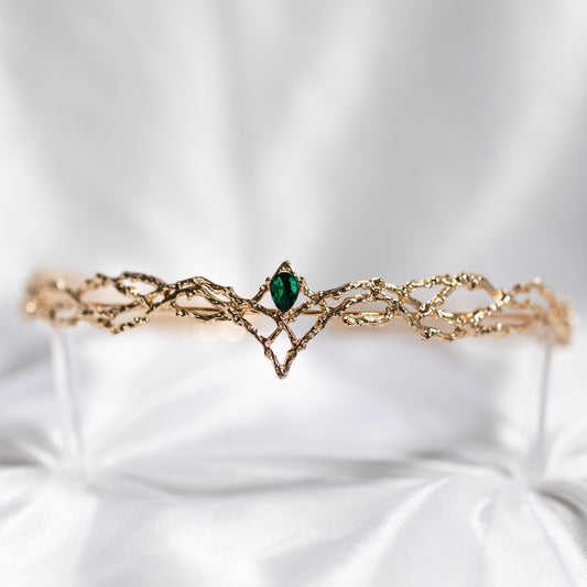 King's Crown in Emerald Green & Gold