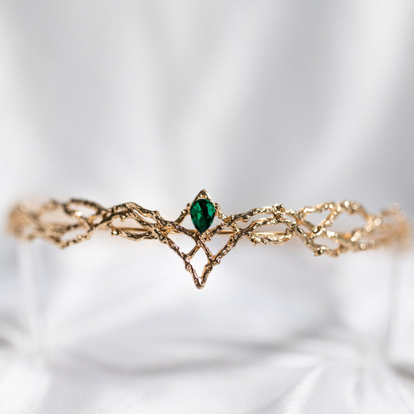 King's Crown in Gold & Emerald Green