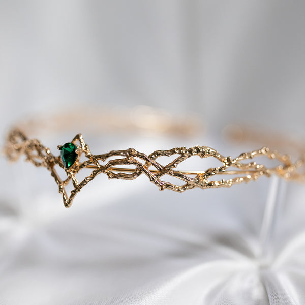 King's Crown in Gold & Emerald Green