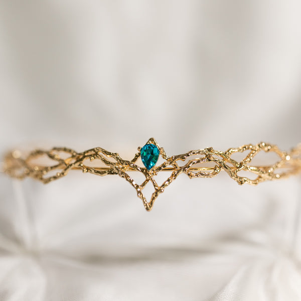King’s Crown in Gold & Teal Blue