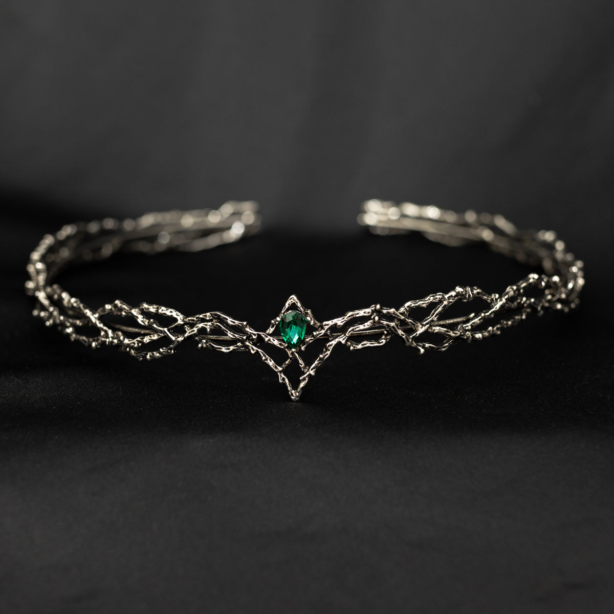 King's Crown in Silver & Green