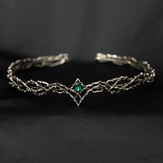 King's Crown in Silver & Green