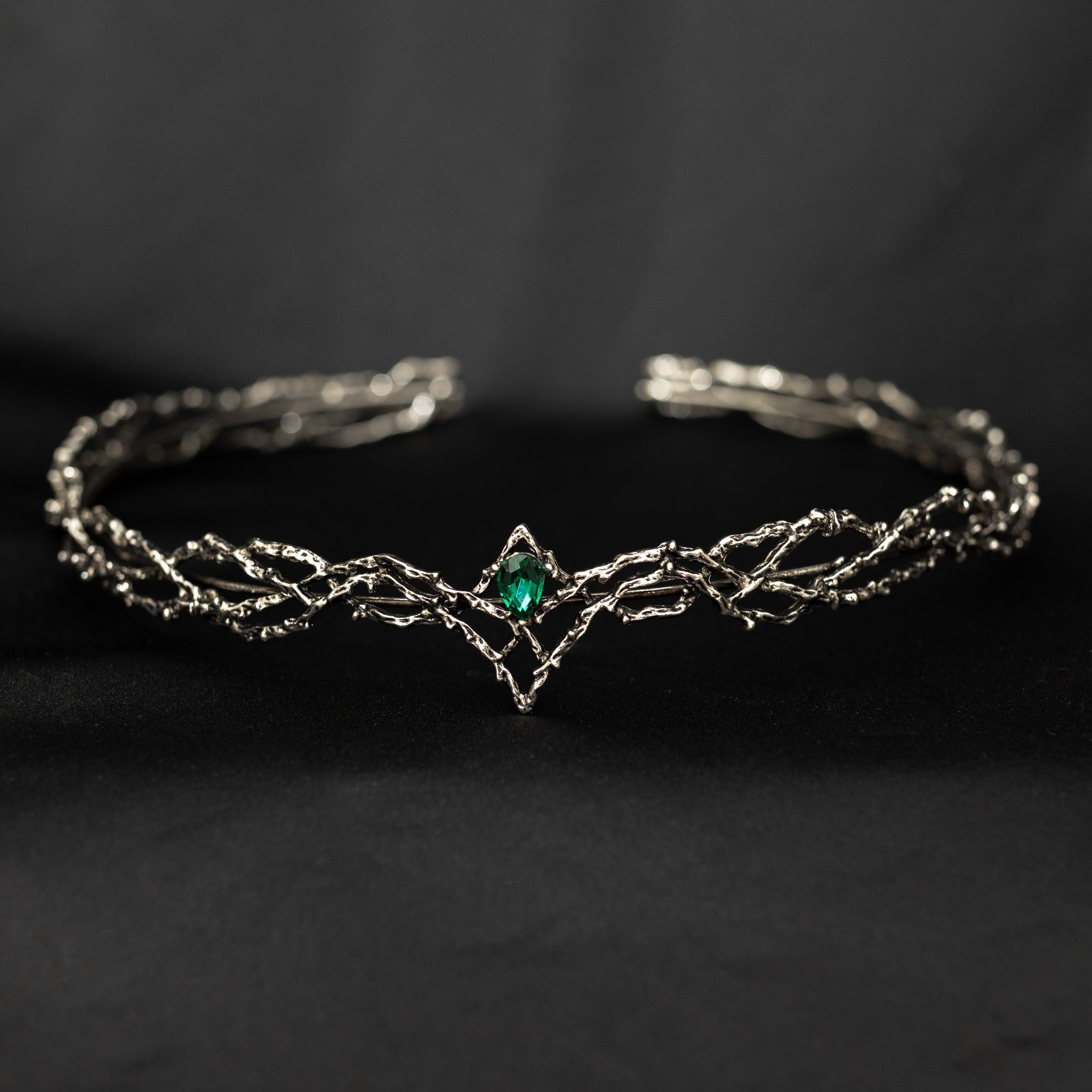 King's Crown in Silver & Green