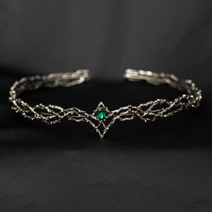 King's Crown in Silver & Green