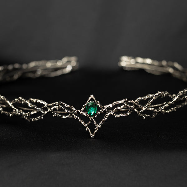 King's Crown in Silver & Green