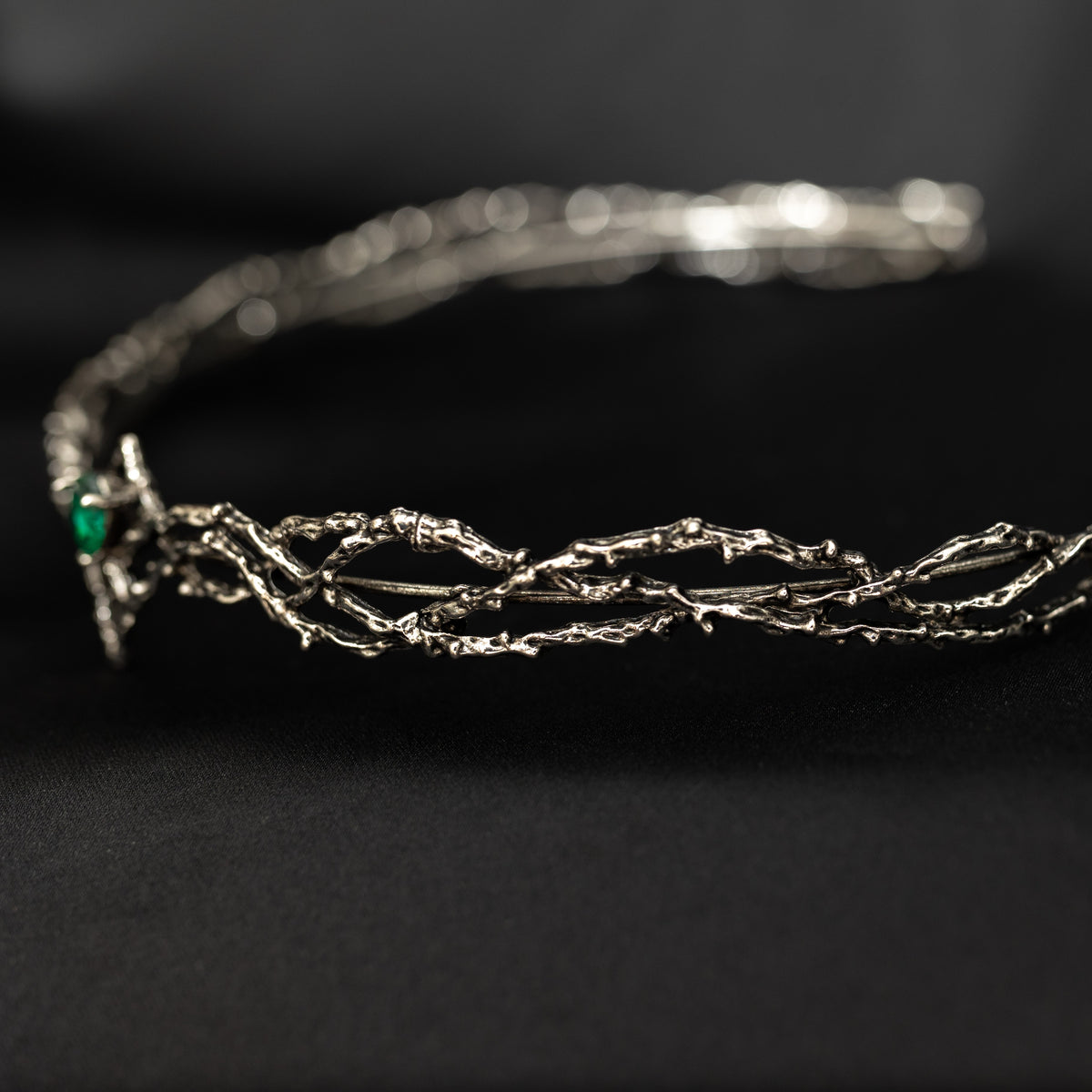 King's Crown in Silver & Green