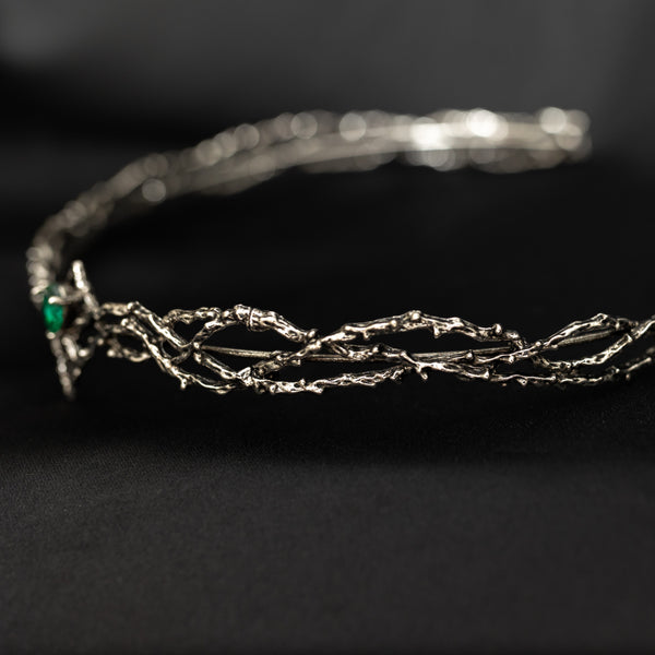 King's Crown in Silver & Green