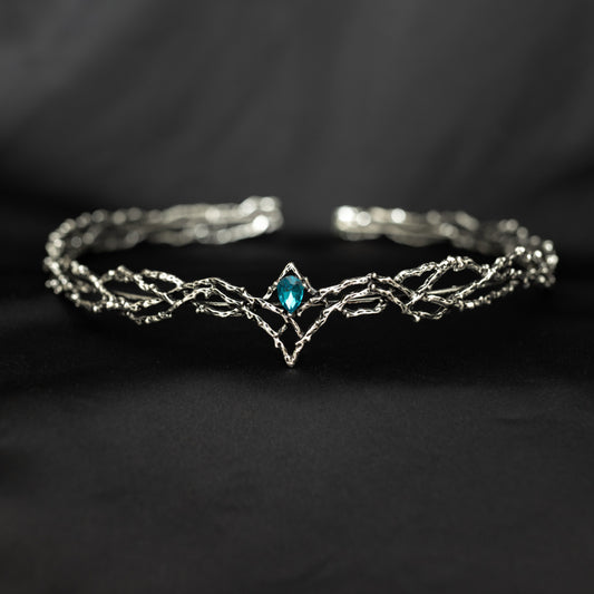 King’s Crown in Silver & Light Blue