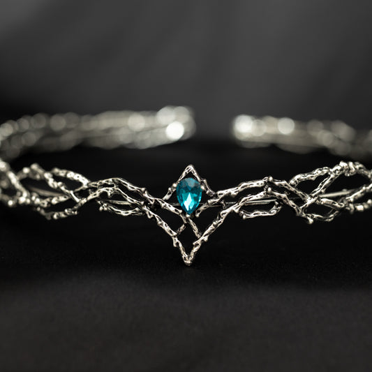 King’s Crown in Silver & Light Blue