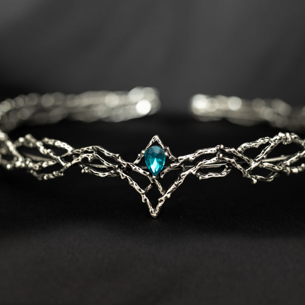 King’s Crown in Silver & Light Blue
