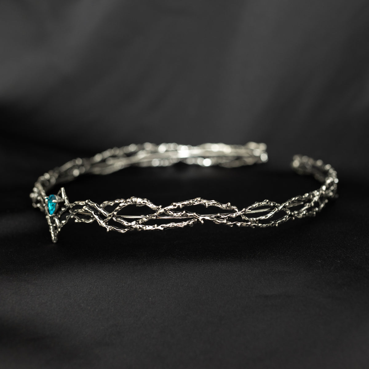 King’s Crown in Silver & Light Blue