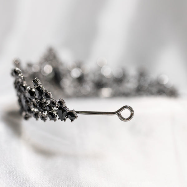 Michelle's Tiara in Black & Antique Silver