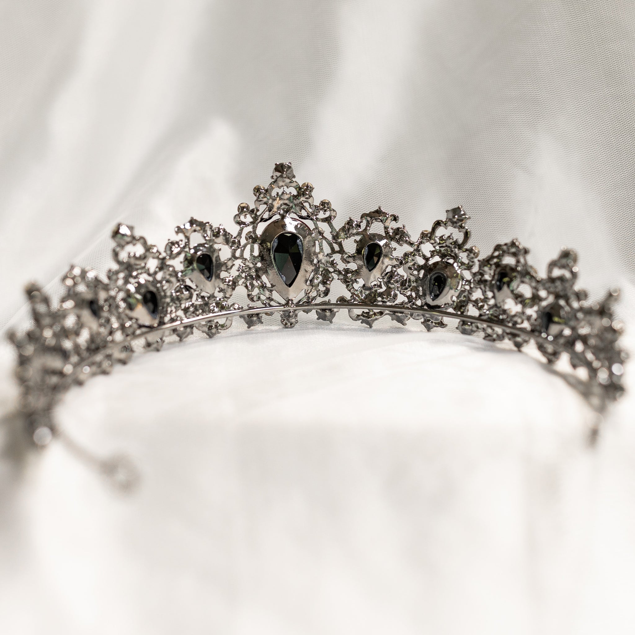 Michelle's Tiara in Black & Antique Silver – Auburn & Main
