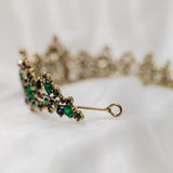 Michelle's Tiara in Green & Antique Gold