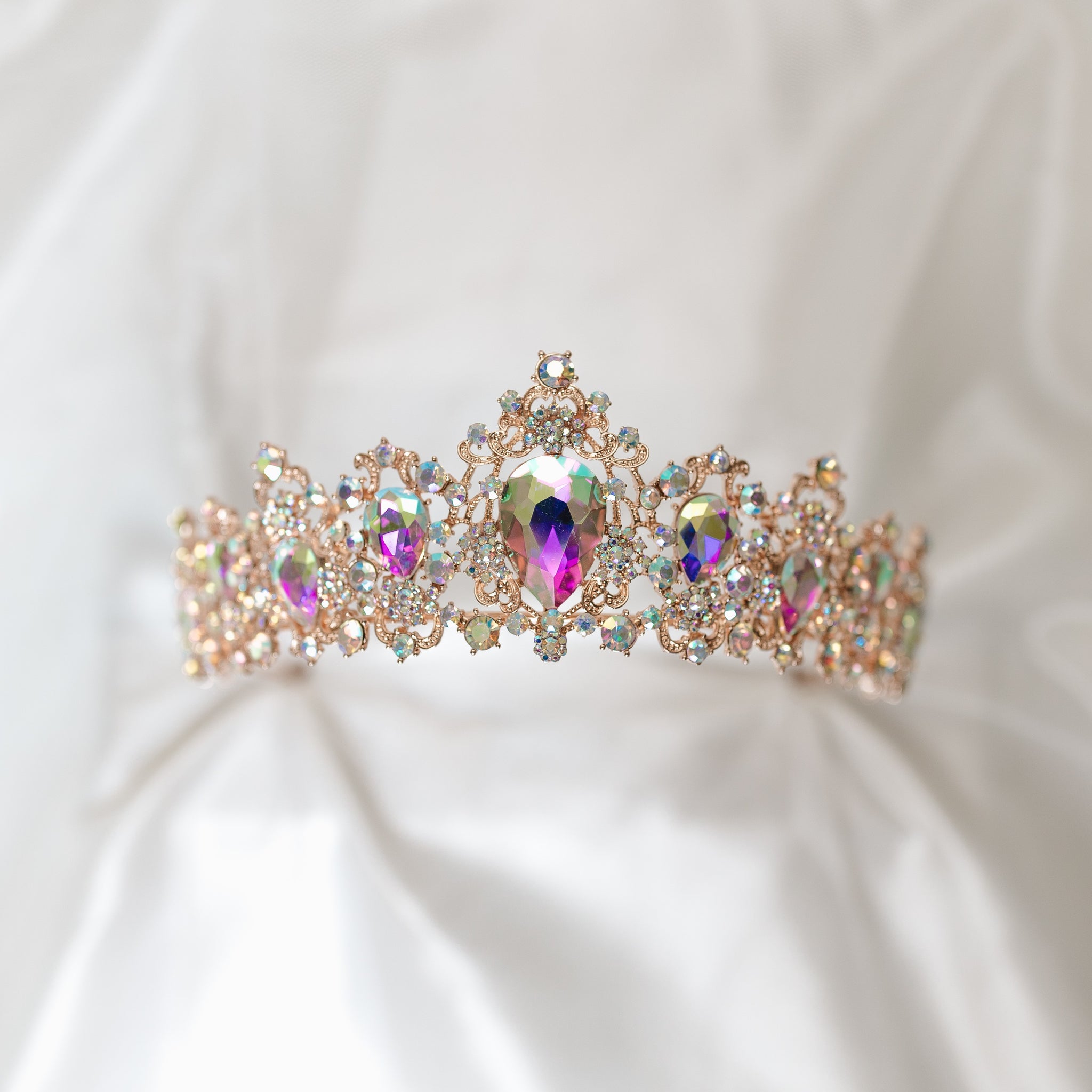 Michelle’s Tiara in Faux Opal & Rose Gold