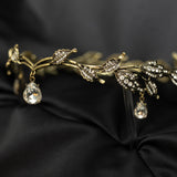 Octavia’s Crystal Drop Head Band in Antique Gold