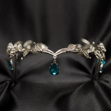 Octavia’s Crystal Drop Head Band in Silver & Blue