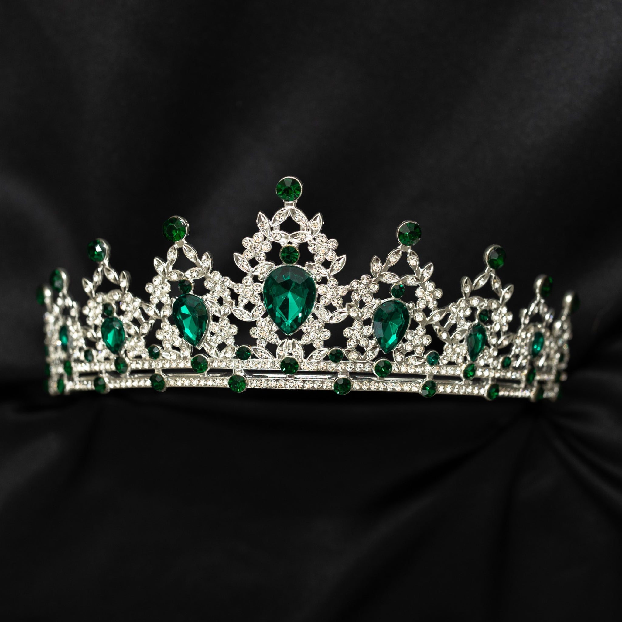 Ophelia's Tiara In Green & Silver