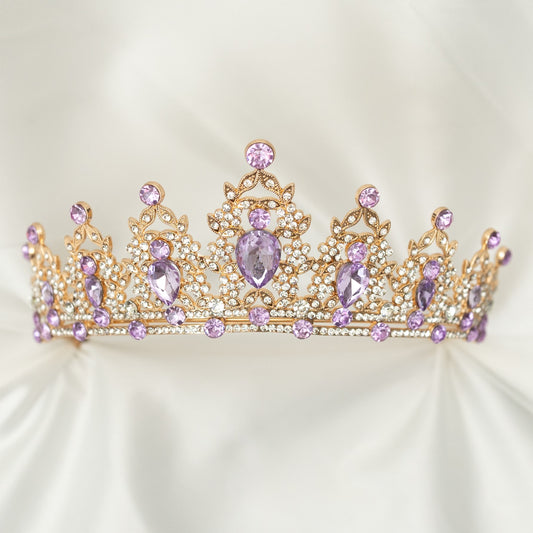 Purple Ophelia's Tiara in Lavender & Gold