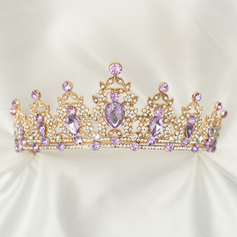 Purple Ophelia's Tiara in Lavender & Gold