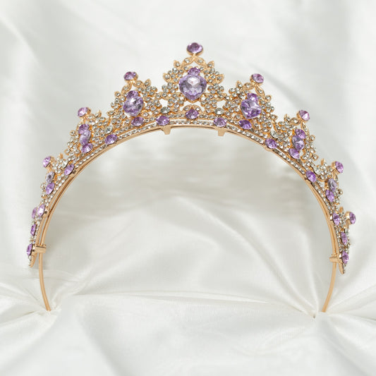 Purple Ophelia's Tiara in Lavender & Gold