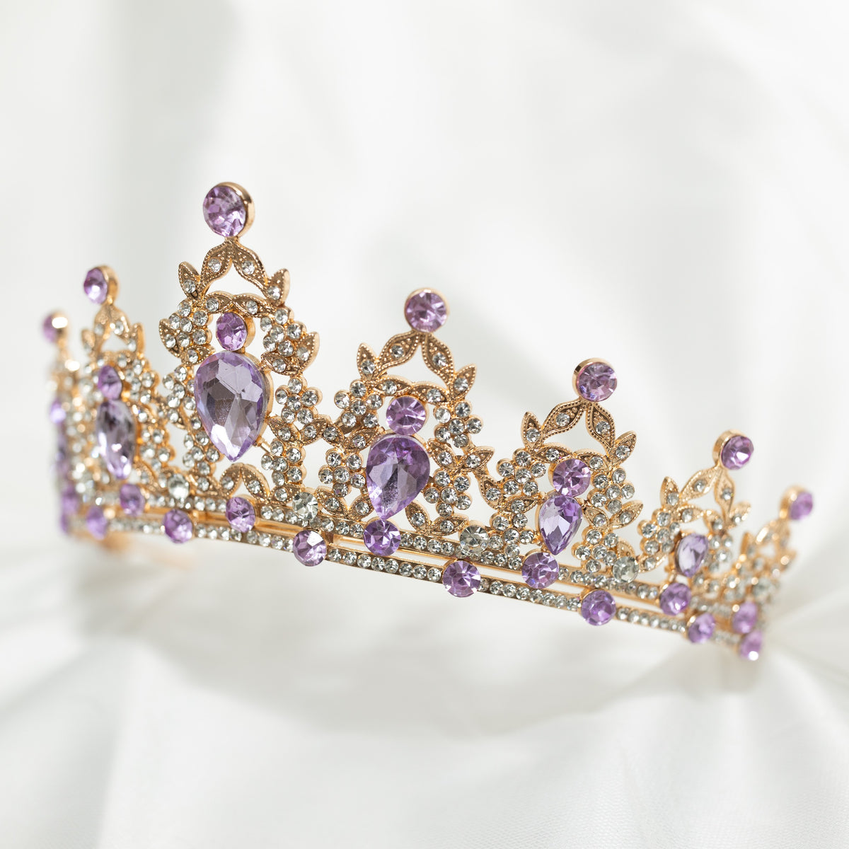 Purple Ophelia's Tiara in Lavender & Gold
