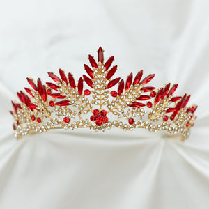 Petra's Tiara in Red & Gold