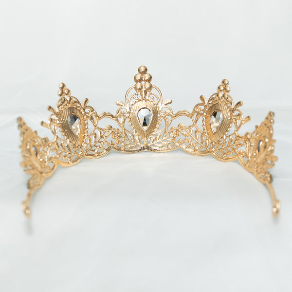 Phaedra's Tiara in Light Blue & Gold