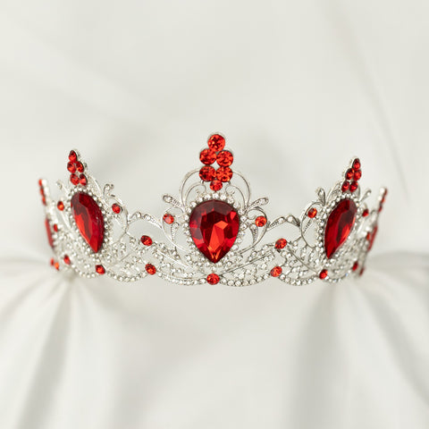 Phaedra's Tiara in Red & Silver