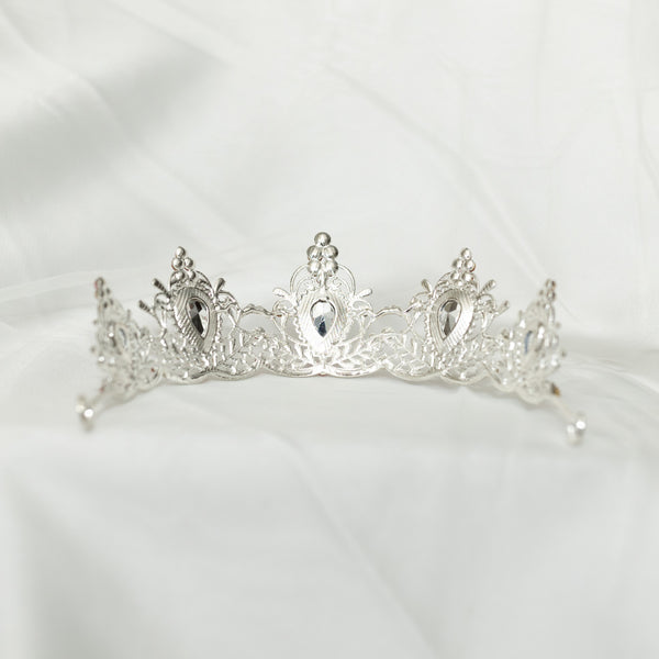 Phaedra's Tiara in Red & Silver