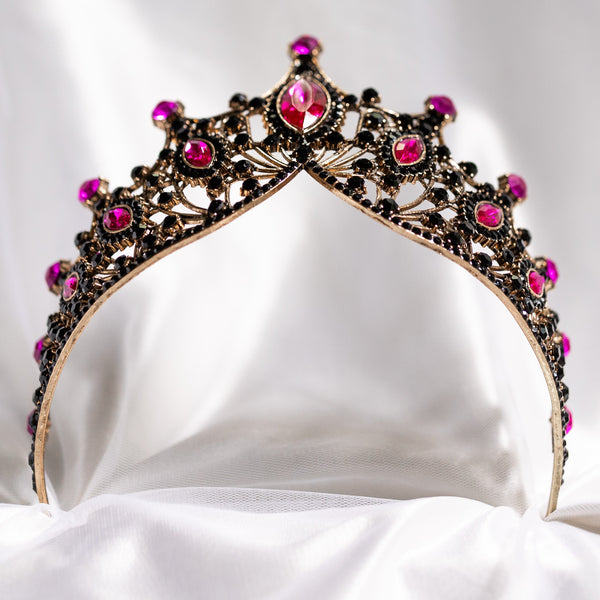 Regina's Tiara in Pink & Antique Gold