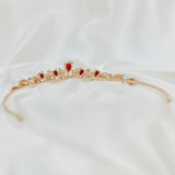 Sadie's Tiara in Gold & Red