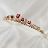 Sadie's Tiara in Gold & Red