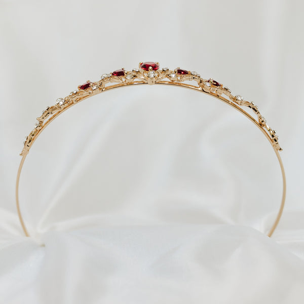 Sadie's Tiara in Gold & Red