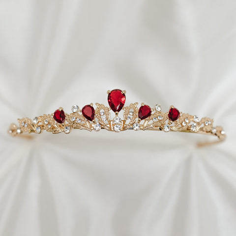 Sadie's Tiara in Gold & Red