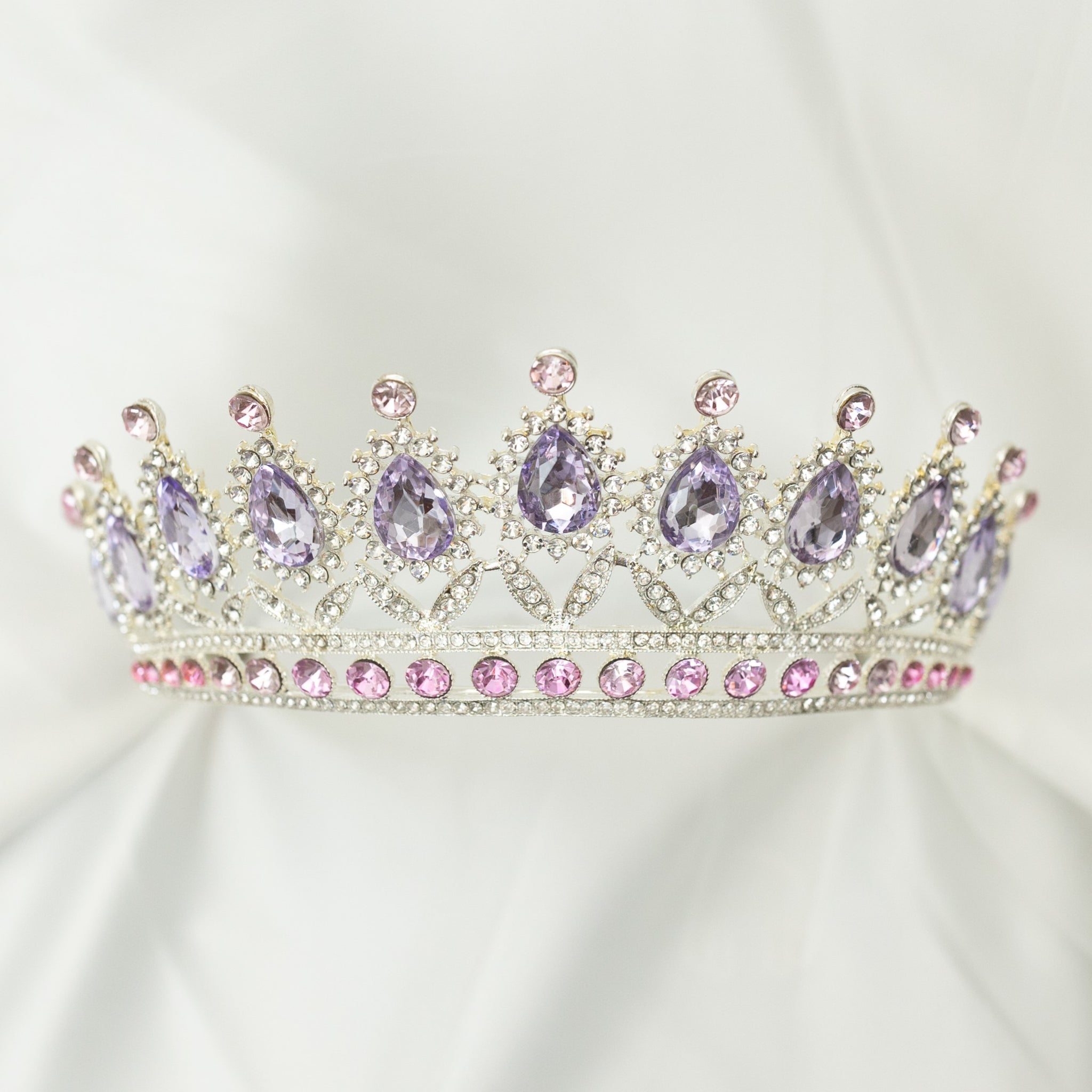 Saya's Tiara in Lavender & Silver