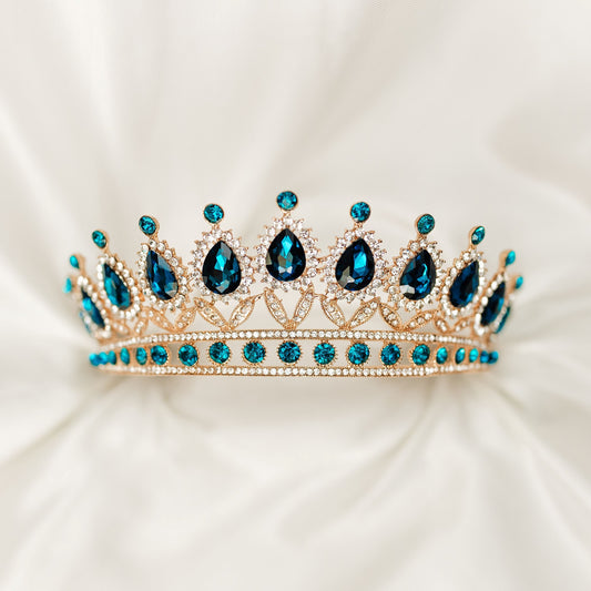 Saya's Tiara in Aquamarine Blue