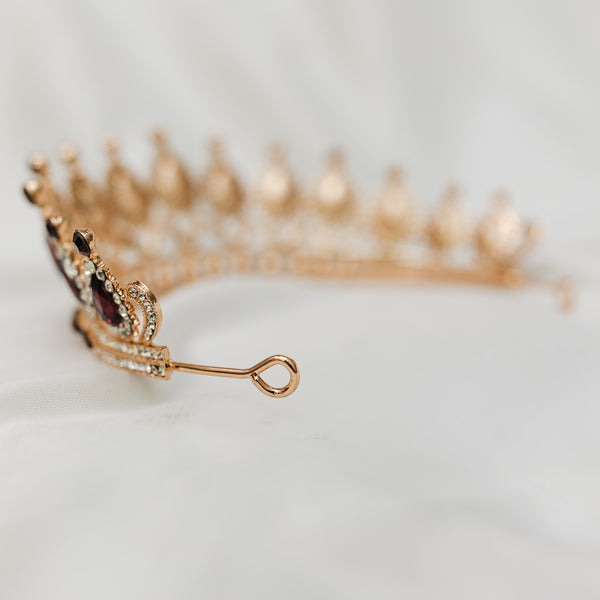 Saya's Tiara in Maroon & Gold