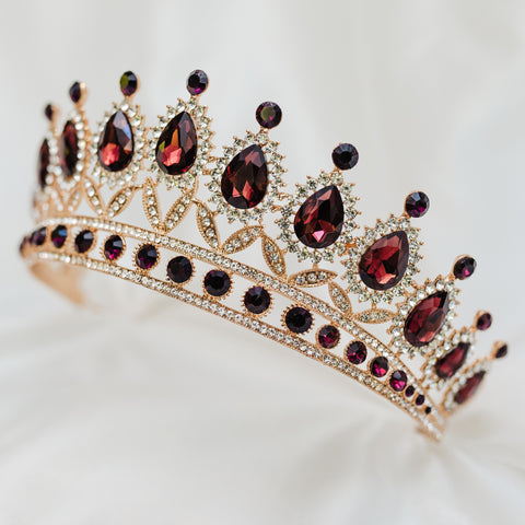 Saya's Tiara in Maroon & Gold