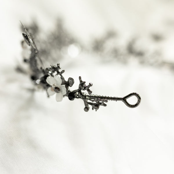 Verna's Butterfly Tiara in Antique Silver