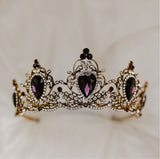 phaedra purple gold tiara crown diadem vintage baroque bride wedding bridal 